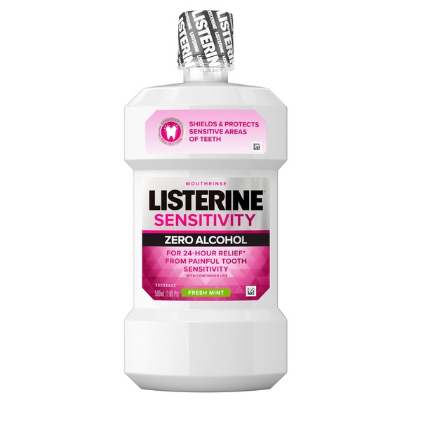 Listerine Sensitivity - Enjuague bucal sin alcohol, Fresh Mint