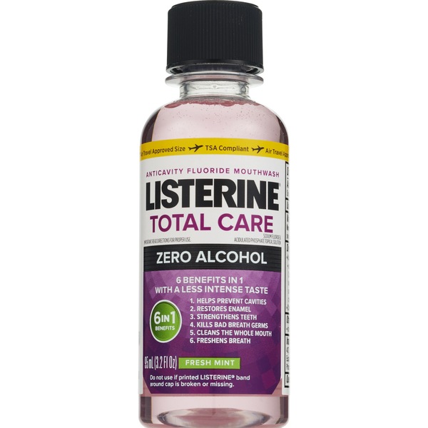 Listerine Travel Size Total Care Anticavity Flouride Mouthwash, 3.2 OZ