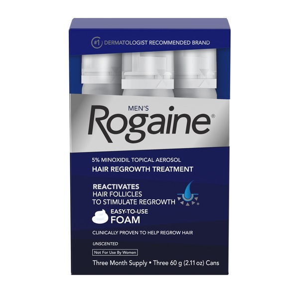 Rogaine Men's 5% Minoxidil Foam for Hair Regrowth