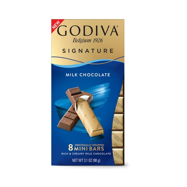 Godiva Signature Mini Bars Milk Chocolate, 3.1 oz