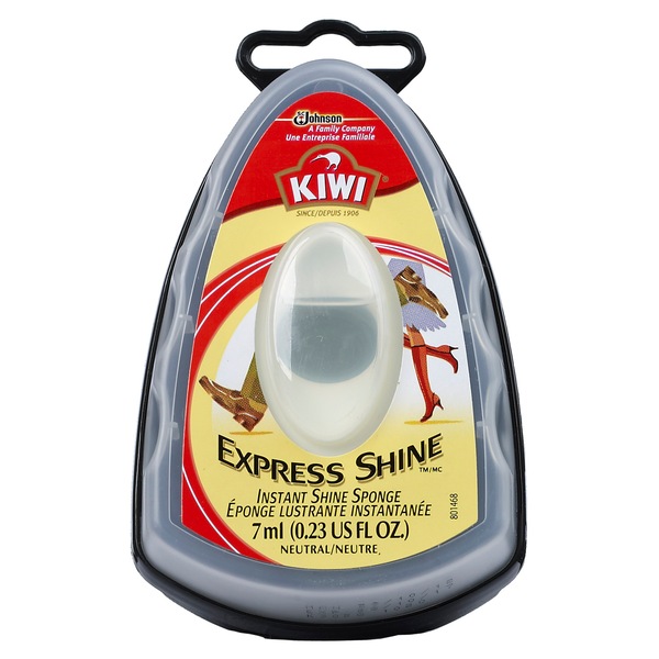 KIWI Express Shine Instant Shine Sponge, Neutral (Clear), 0.23 OZ