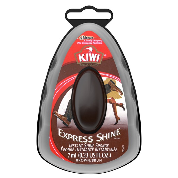 KIWI Express Shine Instant Shine Sponge, Brown 0.23 OZ