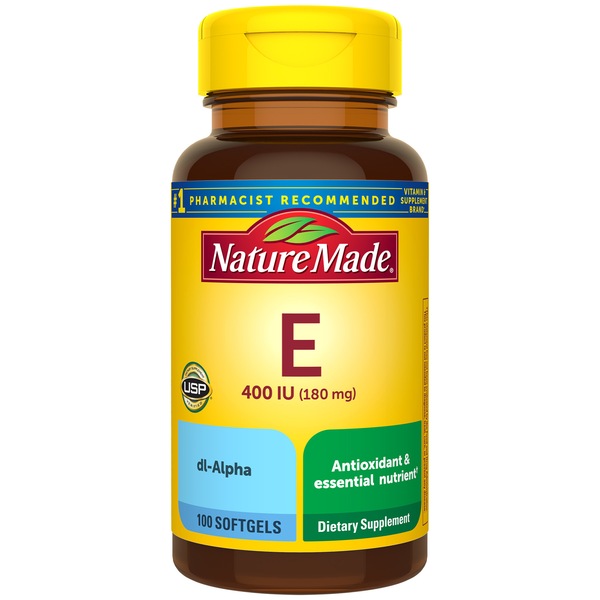 Nature Made Vitamin E Antioxidant Support Softgels, 180 mg (1000 IU), 100 CT