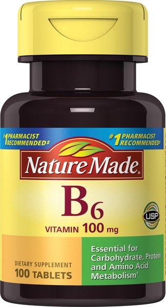 Nature Made Vitamin B-6 Tablets 100 mg, 100CT