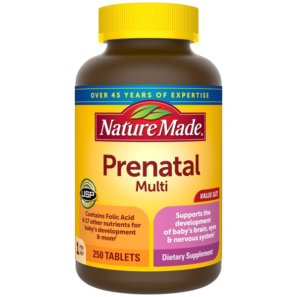 Nature Made Prenatal Multivitamin Tablets, 250 CT