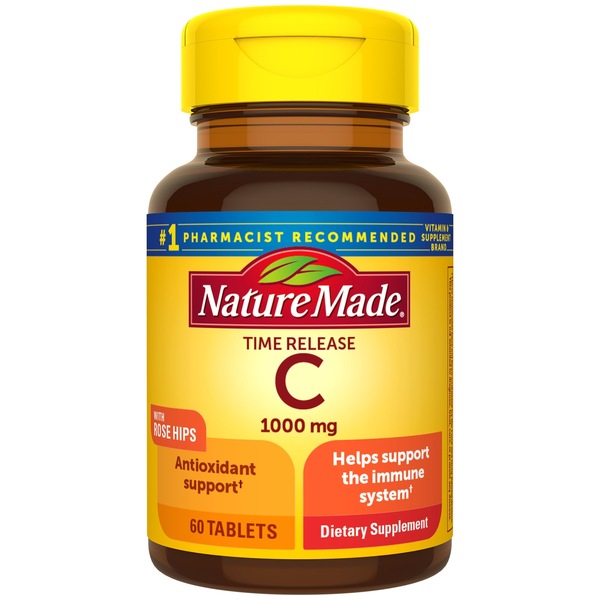 Nature Made Vitamin C 1000 mg with Rose Hips Tablets, 60 CT