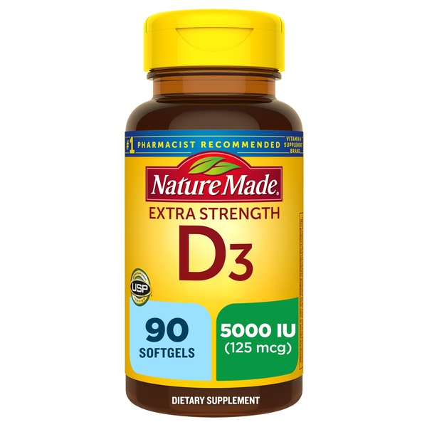 Nature Made Ultra Strength Vitamin D3 Liquid Softgels 5000 IU