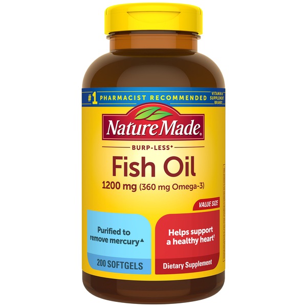 Nature Made Burp Less Fish Oil 1200 mg Softgels