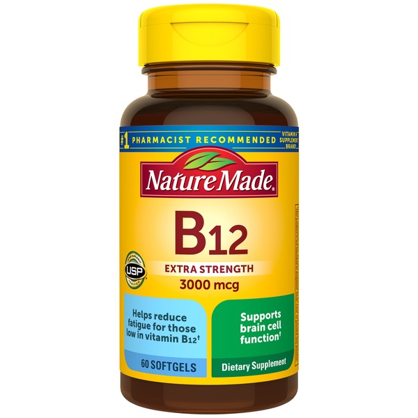 Nature Made Extra Strength Vitamin B12 3000 mcg Softgels, 60 CT