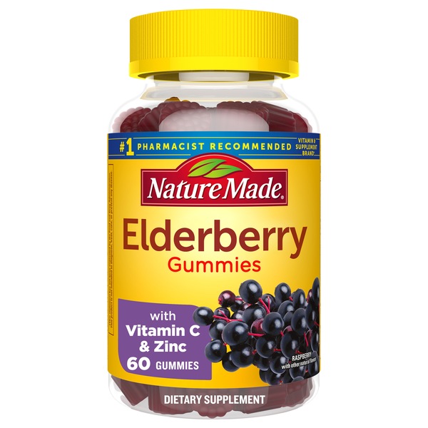Nature Made Elderberry with Vitamin C and Zinc Gummies, 60 CT