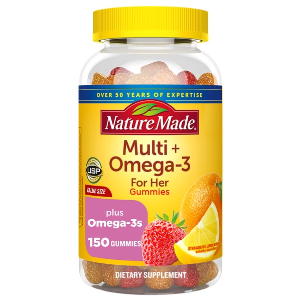 Nature Made Women's Multi + Omega-3 For Her Gummies, 150 CT