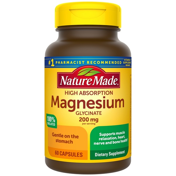 Nature Made Magnesium Glycinate Capsules 200mg, 60 CT