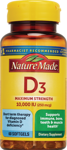Nature Made Vitamin D3 Maximum Strength Softgels