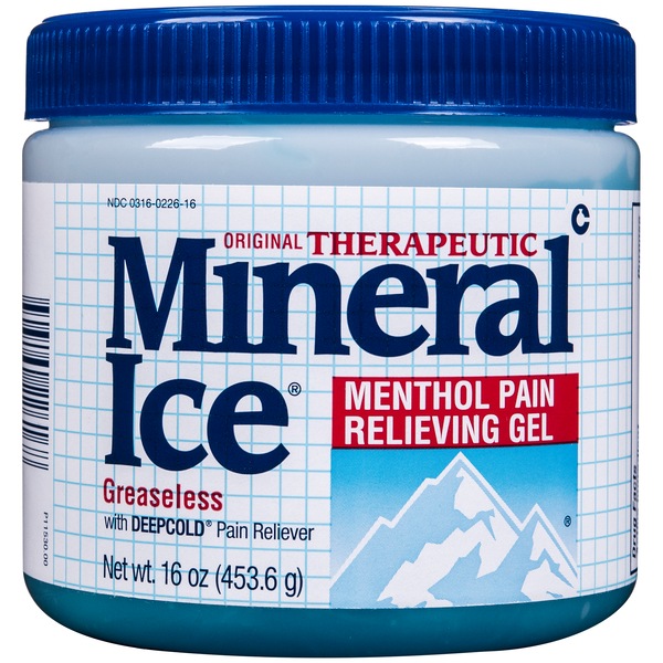 Mineral Ice Original Therapeutic - Gel analgésico sin grasa, 16 oz