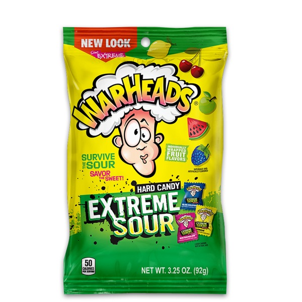 Warheads Extreme Sour Hard Candy, 3.25 oz