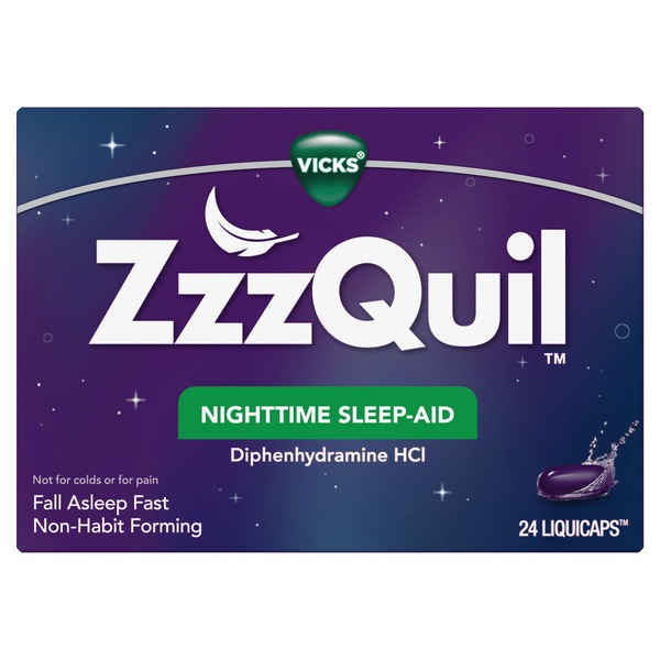 ZzzQuil Nighttime - Cápsulas líquidas para dormir, 12 u.
