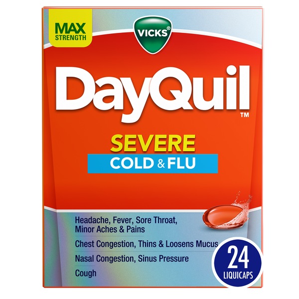 Vicks DayQuil Severe Cold & Flu LiquiCaps, 24 CT