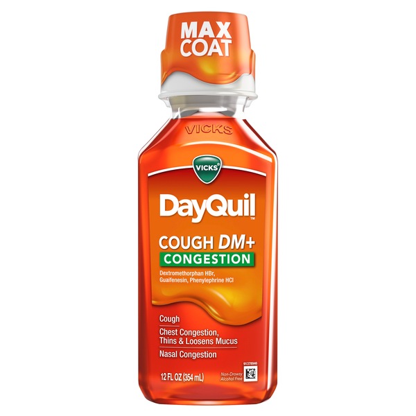 Vicks DayQuil Cough DM + Congestion Liquid, 12 OZ