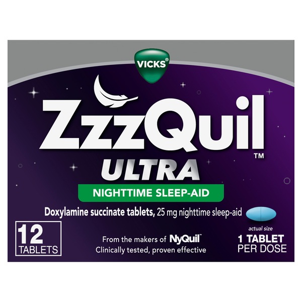 ZzzQuil Ultra Nighttime Sleep Aid Tablets, 12 CT