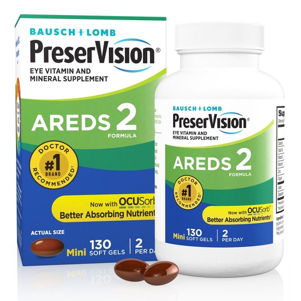 PreserVision Areds 2 Formula Eye Vitamin & Mineral Supplement Soft-Gels