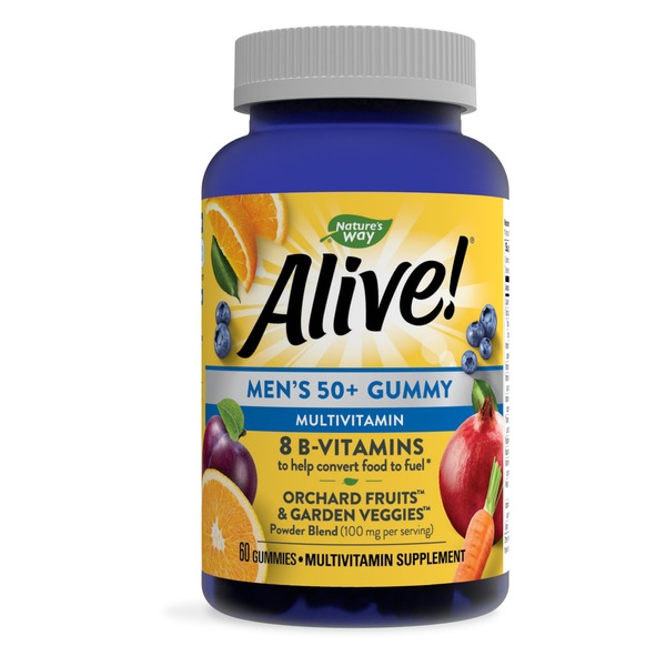 Alive! Men's 50+ Multivitamin Gummies, 60 CT
