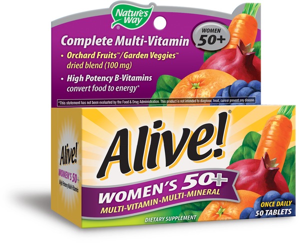 Alive - Multivitaminas en tabletas para mujeres mayores de 50, 50 u.