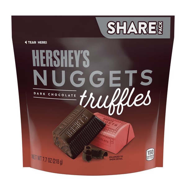 Hershey's Nuggets Dark Chocolate Truffles Candy, 7.7 oz