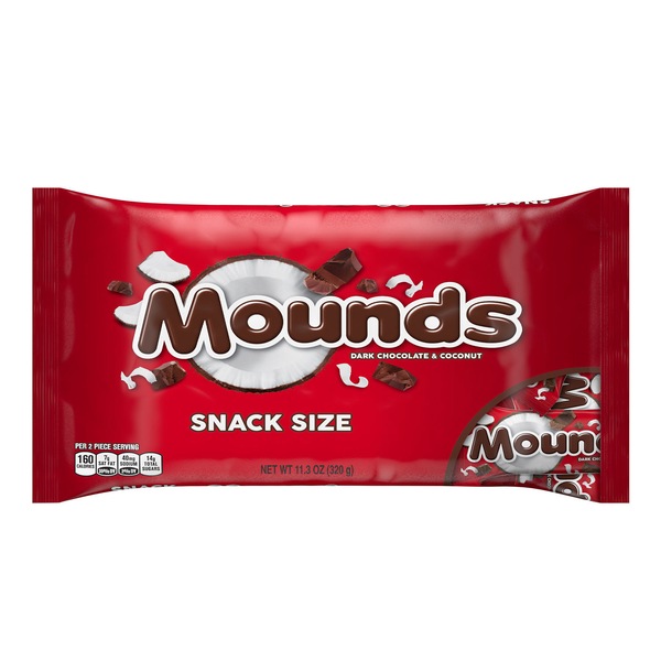 Mounds Dark Chocolate & Coconut Snack Size Candy Bars, 11.3 oz