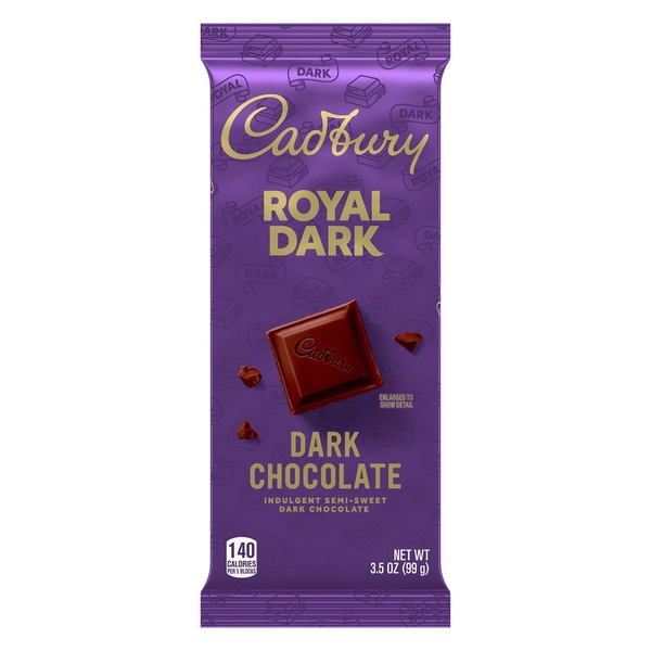 Cadbury Royal Semi-Sweet Dark Chocolate Bar, 3.5 oz