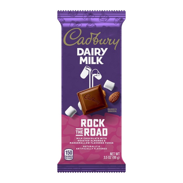 Cadbury Dairy Milk Rock the Road, Milk Chocolate, Almonds and Marshmallow Fudge, 3.5 oz