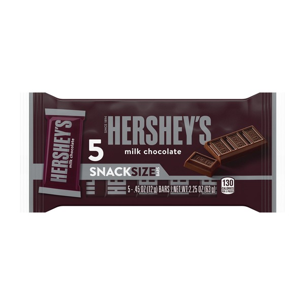 Herchey's Milk Chocolate Snack Size Candy, 5 ct, 2.25 oz