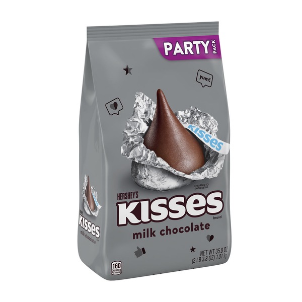 Hershey's Kisses Milk Chocolate Candy Party Pack, 35.8 oz