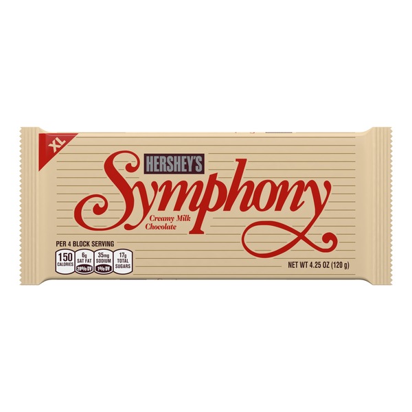 Hershey's Symphony Creamy Milk Chocolate Candy Bar, 4.25 oz