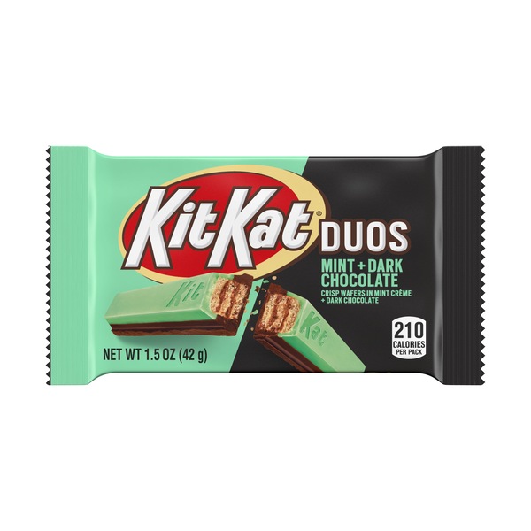 Kit Kat Duos Mint + Dark Chocolate Candy Bar, 1.5 o