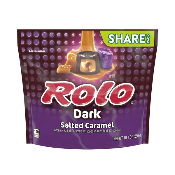 Rolo Creamy Salted Caramels Wrapped in Dark Chocolate Candy, 10. oz