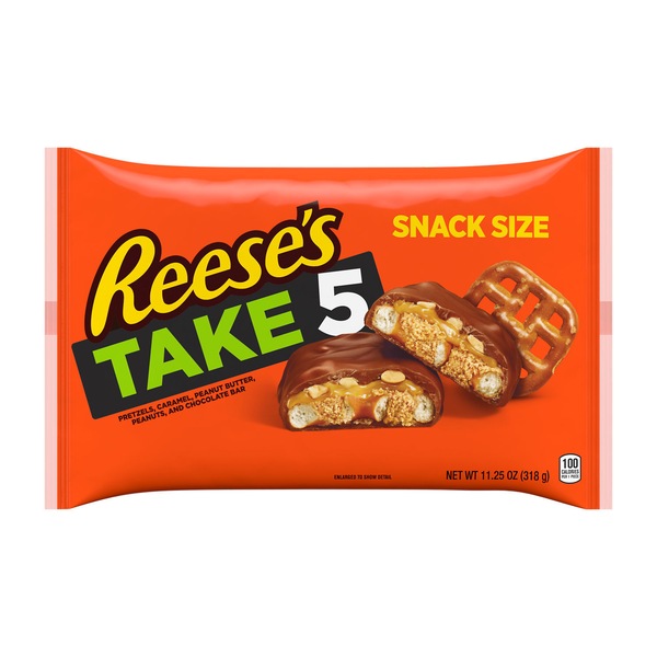 Reese's Take 5 Pretzel, Peanut and Chocolate Snack Size, 11.25 oz