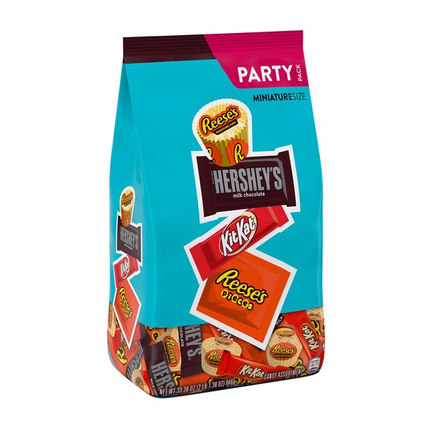 Hershey's, Kit Kat And Reese's Assorted Flavored Miniatures, Candy Party Pack, 33.38 oz