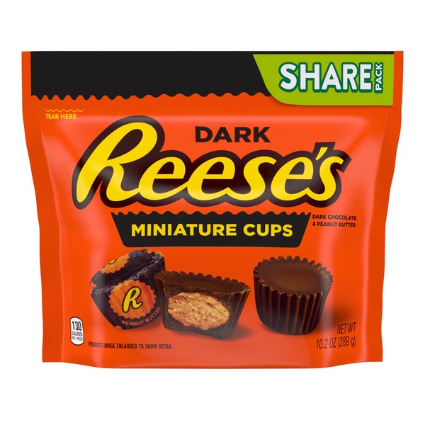 Reese's Miniatures Dark Chocolate Peanut Butter Cups, 10.2 oz