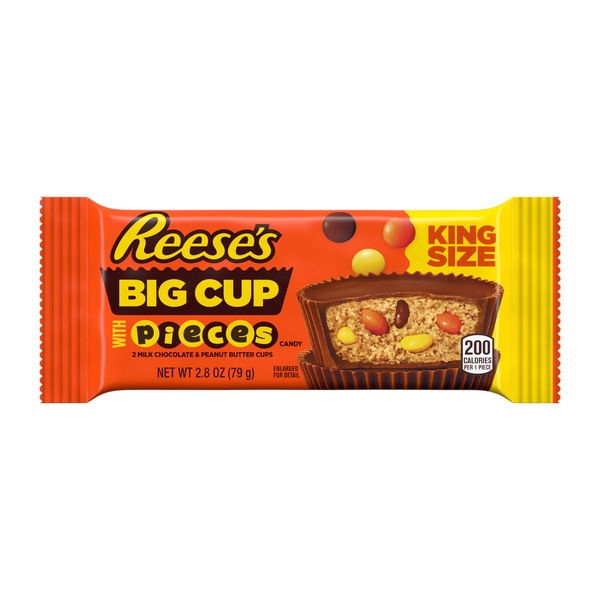 Reese's Milk Chocolate Peanut Butter Cups, King, 2.8 oz