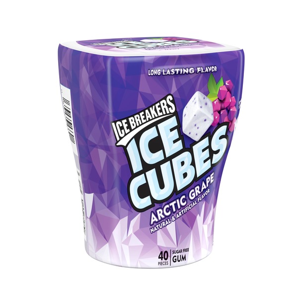 Ice Breakers Ice Cubes Arctic Grape Sugar Free Gum, 4 ct, 4 oz
