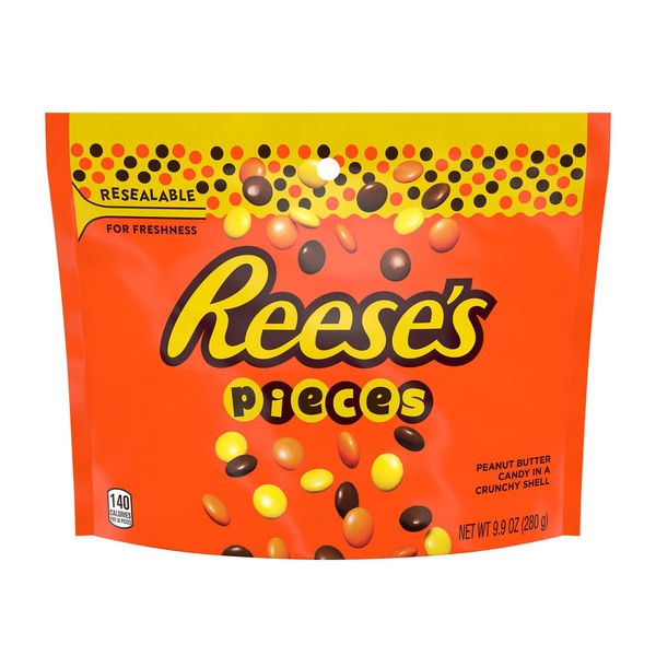 Reese's Pieces Peanut Butter Candy Resealable Bag, 10.5 oz