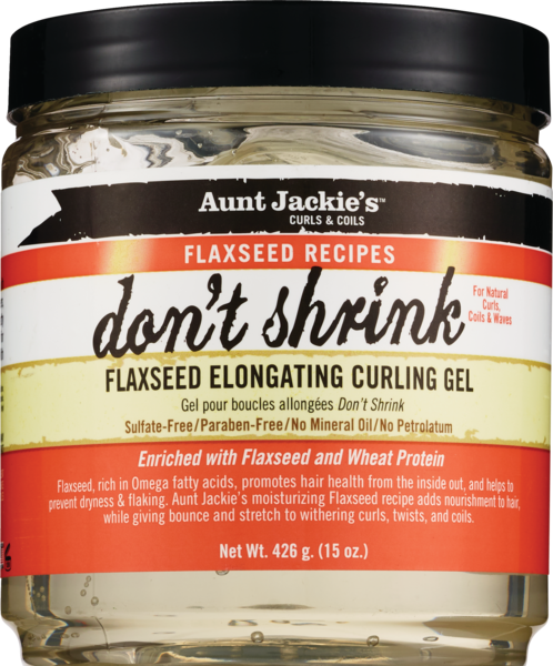 Aunt Jackie's Don't Shrink Flaxseed Elongating Curling Gel, 15 OZ