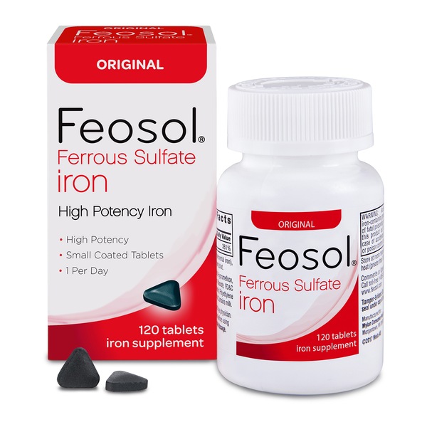 Feosol Ferrous Sulfate Iron Supplement Tablets, 120 CT