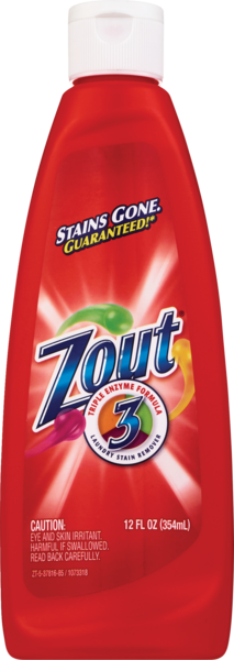 Zout - Removedor de manchas para el lavado, fórmula con triple enzima