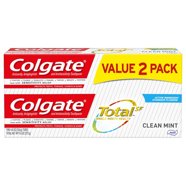 Colgate Total Clean Mint Toothpaste Twin Pack - 12 OZ