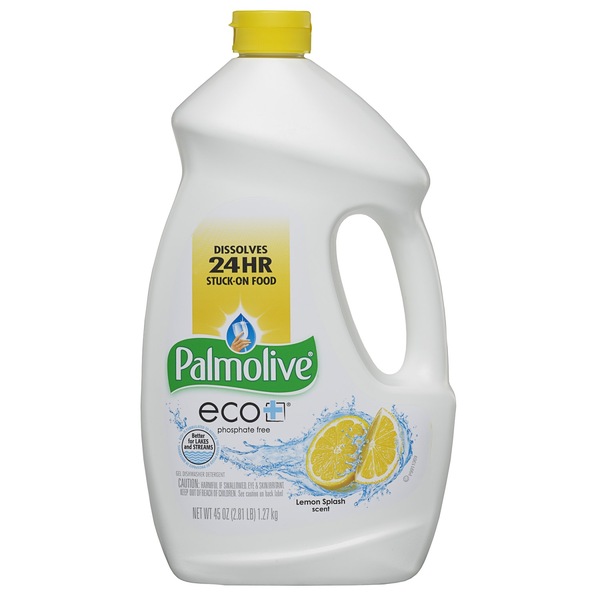 Palmolive Eco+ - Detergente en gel para lavavajillas, Lemon Splash Scent