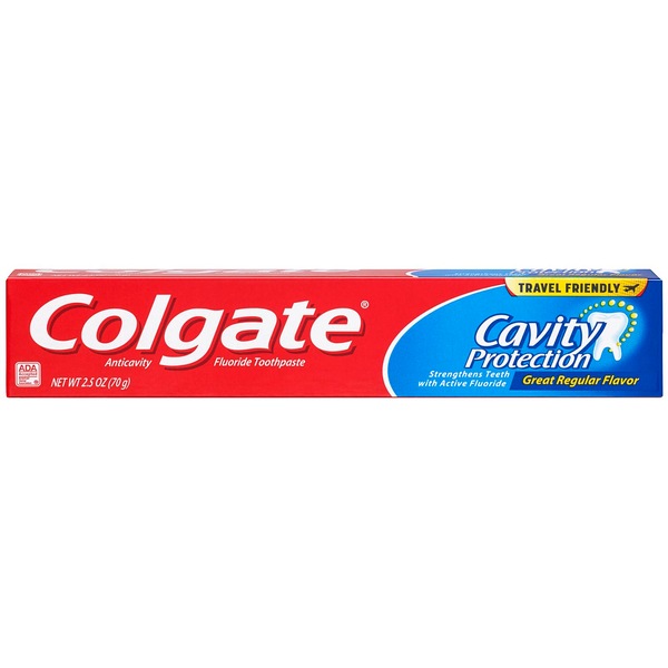 Colgate Cavity Protection Toothpaste with Fluoride, Great Regular Flavor - 2.5 OZ