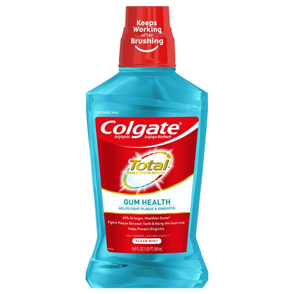 Colgate Total Gum Health Antigingivitis and Antiplaque Mouthwash, Clean Mint