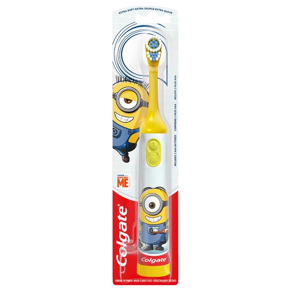 Colgate Kids Battery Powered Toothbrush, Minions, Extra Soft Bristle