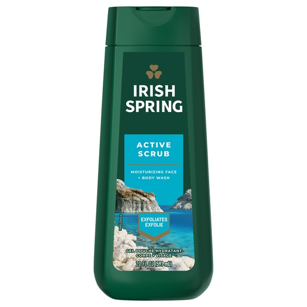 Irish Spring Deep Action Scrub Body Wash, 20 OZ
